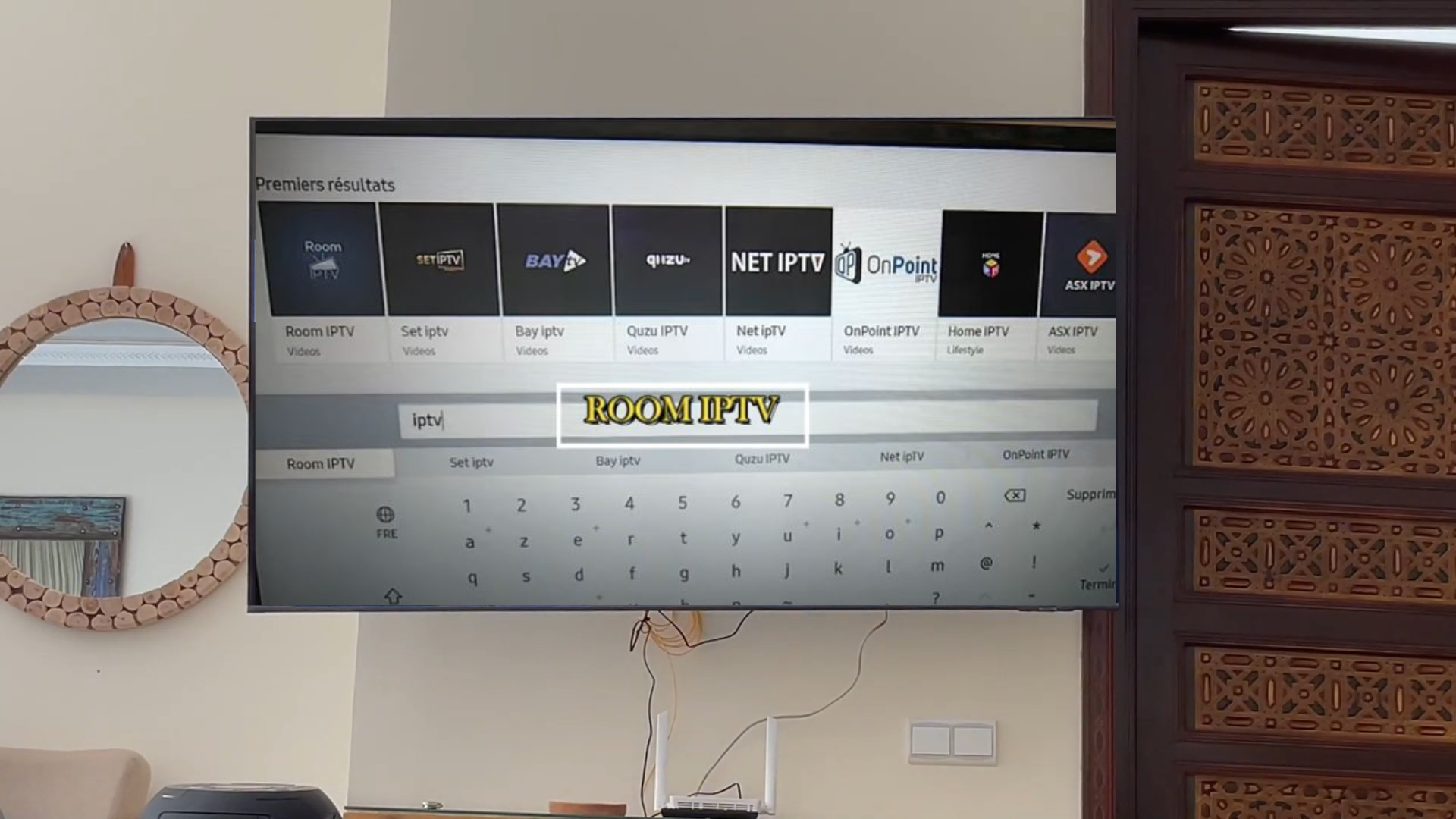 chercher room iptv sur samsung ou lg