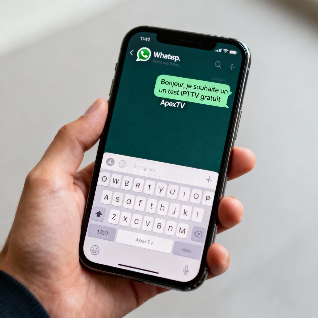 Demande d’essai IPTV gratuit via WhatsApp pour ApexTV